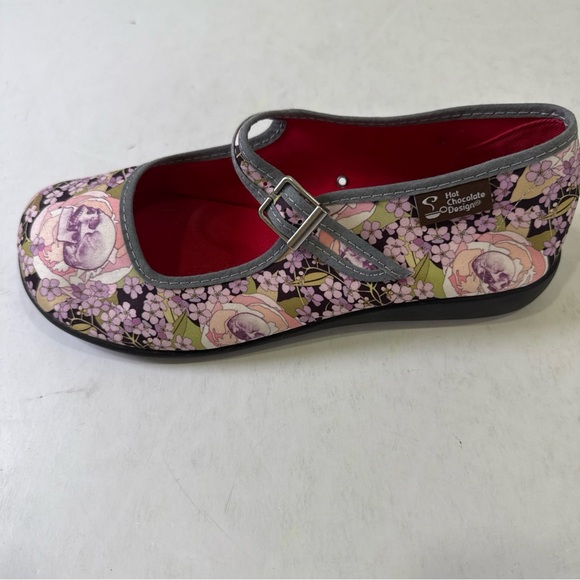 Hot Chocolate Chocolaticas Mary Jane Flor La Muerte Day of Dead Flats US Size 6 - Picture 8 of 13